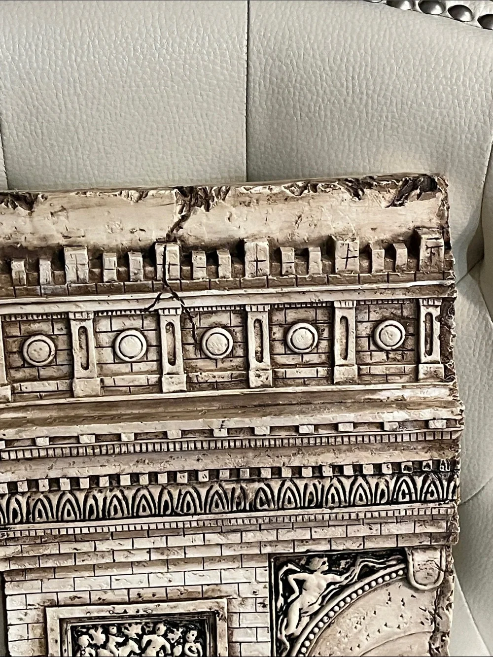 Paris Arc de Triomphe 1 Wall Plaque - Vintage Cream Black  10X13 ROME LISTED